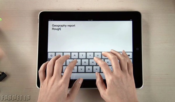 Typing-on-iPad