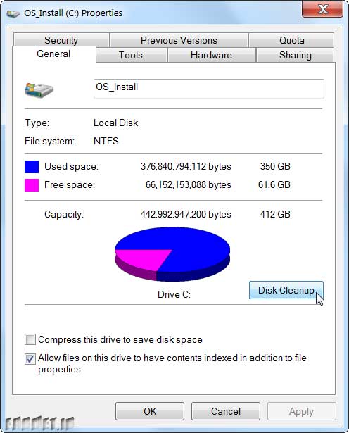 Free Up Hard Disk Space On Windows 07