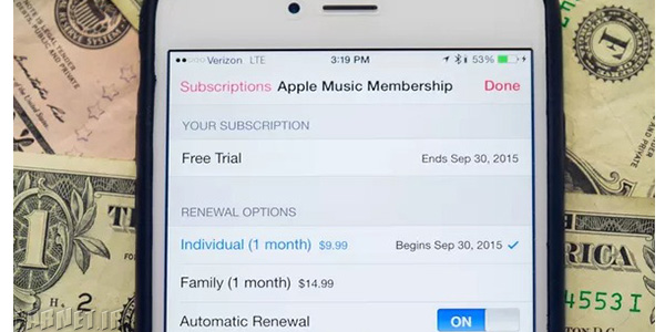 Apple Music has 15 million users, but free trials count for over half