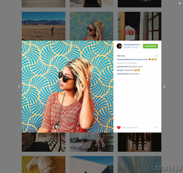 وبسایت اینستاگرام بر روی دسکتاپ، ظاهر زیباتری به خود گرفت.