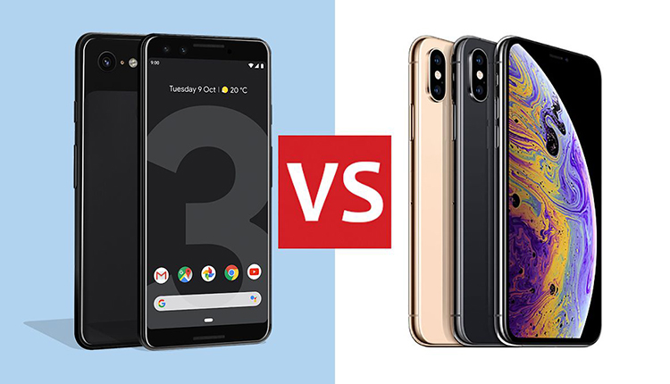 مقایسه پیکسل 3 با آیفون XS