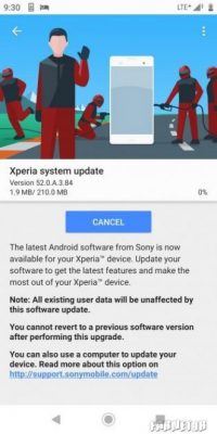 آپدیت اندروید 9 پای برای اکسپریا XZ2 پریمیوم